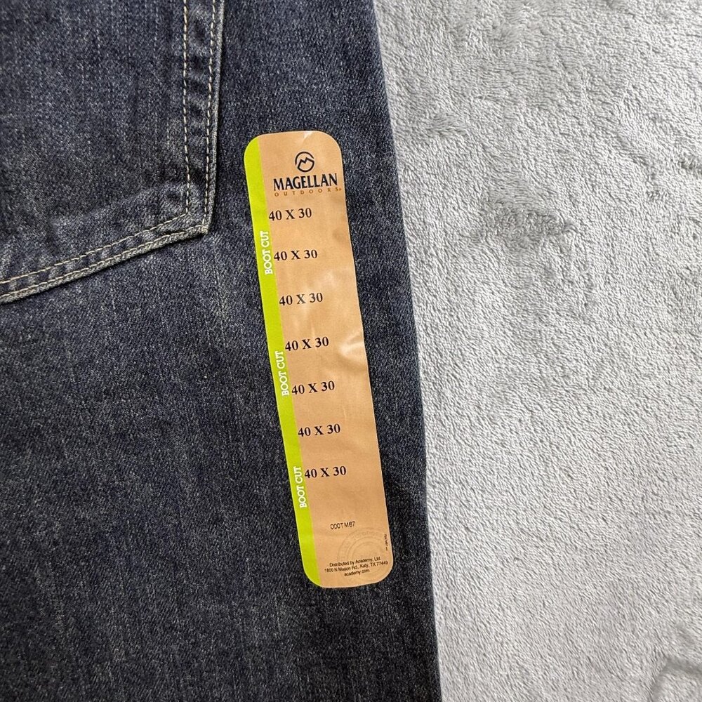 Magellan Jeans Mens 40x30 Blue Boot Cut Denim Straight Leg Cotton Pants Outdoor - Picture 9 of 14